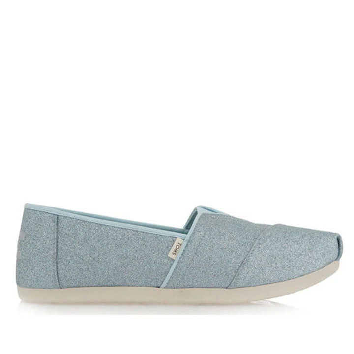 TOMS GLITTER SILVER ESPADRILLES