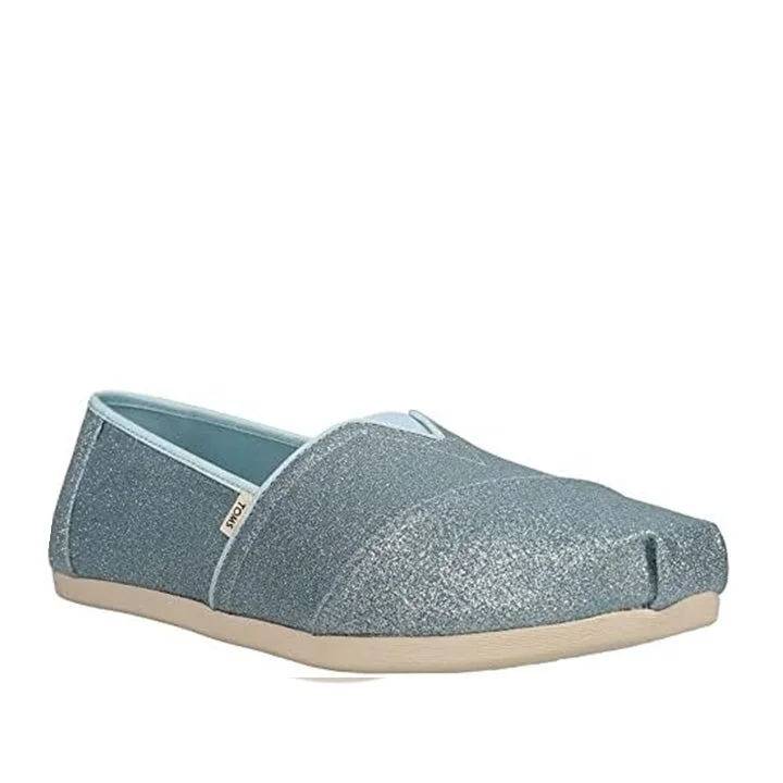 TOMS GLITTER SILVER ESPADRILLES