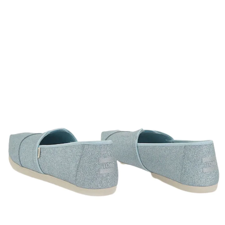 TOMS GLITTER SILVER ESPADRILLES